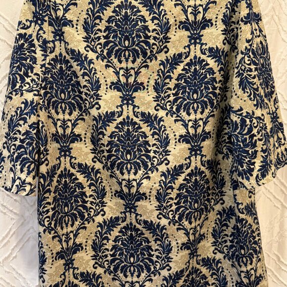 SHEIN Holidaya Allover Print Puff Sleeve Blouse - Picture 4 of 9
